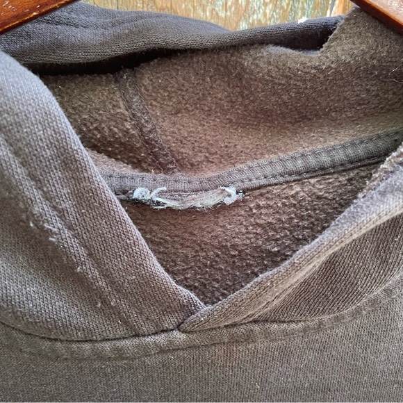 KANSAS CITY CHIEFS Boys Black Yellow Logo Hoodie Size Large - Picture 3 of 8